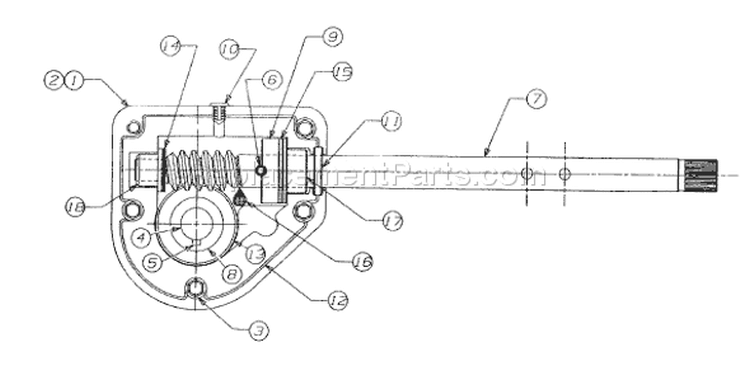Page C Diagram and Parts List for 31AE623D401 1998 Yard Man Snow Blower
